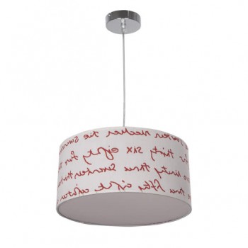 Distribuidor - Lâmpadas Diversas | Colgantes Infantil | COLGANTE LETTERS BLANCO/ROJO 2XE27 REGX35D Ref: 076093501